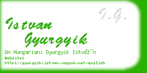 istvan gyurgyik business card